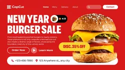 Burger New Year Sale Promotion Website