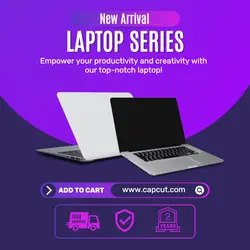 E-commerce Electronics Laptop Hero Image Violet