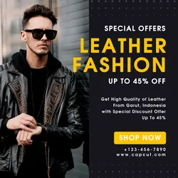 Leather Fashion Sale Instagram Post