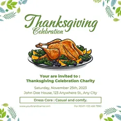 Thanksgiving Celebration for Instagram Post