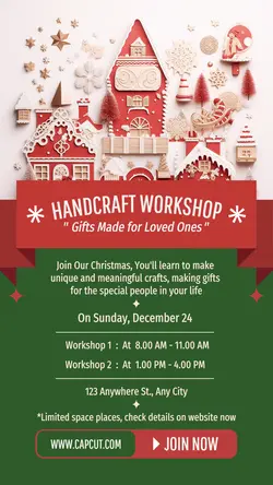 Christmas Workshop Invited Instagram Story