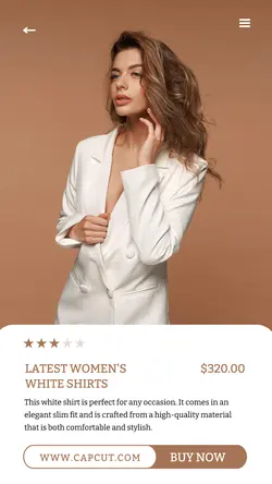 Fashion White Shirts Sale Instagram Story