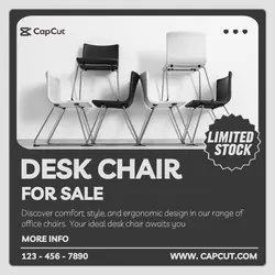 Furniture Desk Chair For Sale Instagram Post