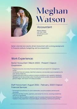 Non Marketing Resume Colorfull Abstract