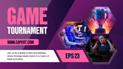 Pink Purple Gradient Modern Game Tournamanet Youtube Thumbnail