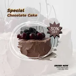 Food and Beverage Cake Promotions Instagram Post 