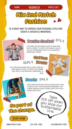 Fashion Mix and Match Instagram Story