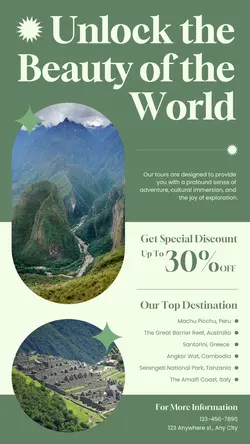 Vacation World Tour Promotion Instagram Story