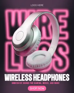 Electronic Wireless Headset Modern
