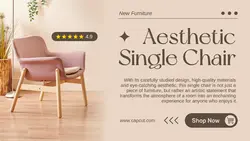 Aesthetic Furniture Single Chair Twitter Post