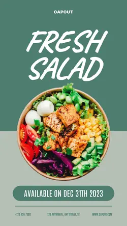Fresh Salad Instagram Story