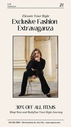 Product Fashion Display Warm Style Instagram Story