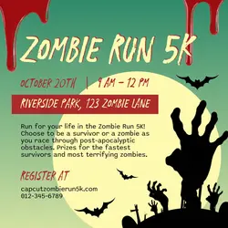 Zombie Halloween Festival Green Instagram Post