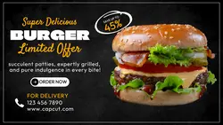 Food And Beverage Twitter Post Burger