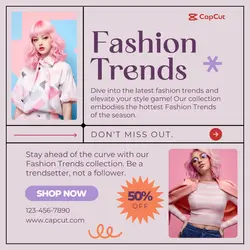 Purple Fashion Trends Instagram Post