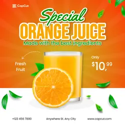 Food & Beverages Orange Juice Product Display