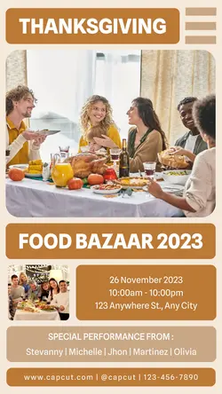 Thanksgiving Food Bazaar Instagram Story