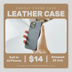 Minimalist Leather Phone Case Instagram Post