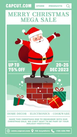 Christmas Sale Poster Promotion TikTok Post