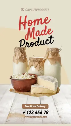 Home Made Milk Instagram Stories Table Wood Pastel