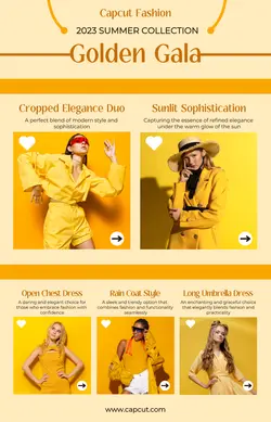 Fashion Golden Gala Product Display IG Story