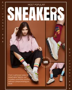 Most Popular Sneakers Promotion Instagram Post