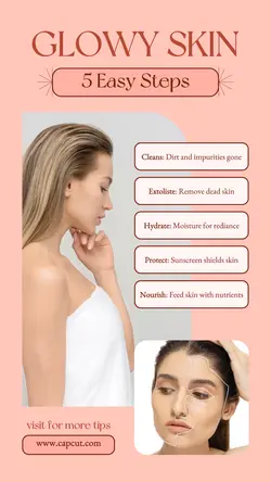 Glowy Skin Step Stroke Simple Round