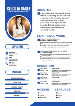 Blue Minimalist Resume Design