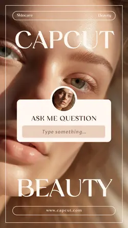 Beauty and Personal care Skincare Display Instagram Story Ask me question
