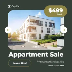 Green Modern New Apartment Promotion Instagram Pos