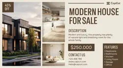 Real estate modern house sale promotion