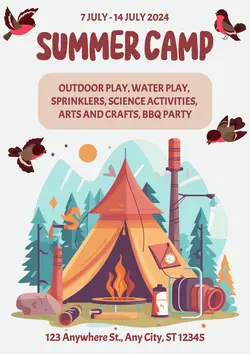 Non-marketing Campus Poster Summer Camp