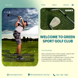 green sport golf promotion instagram post