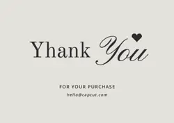 Non-Marketing Card Thank You Black Minimalist