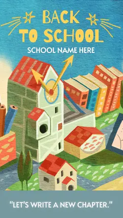 Back To School Instagram Poster