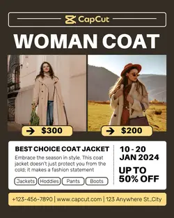 Fashion Coat Jacket Promotion Instagram Post
