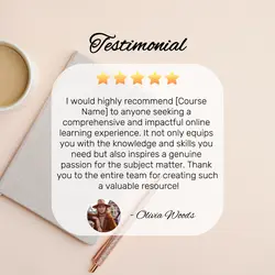 Client Testimonial Online Course