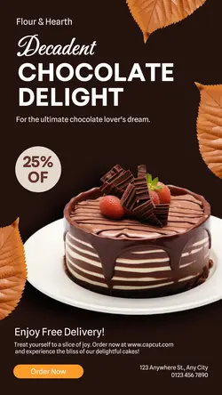 Food & Beverages Cake Promotion Instagram Story