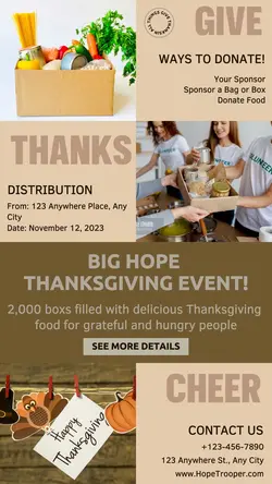 Thanksgiving Donation Invitation Instagram Story