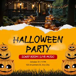Halloween Party Invitation for Instagram Post 