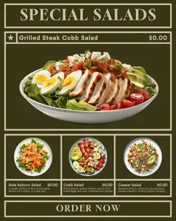special salads menu instagram post