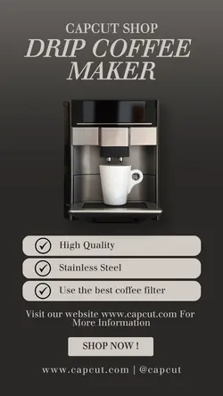 Electronic Drip Coffee Maker Product Display