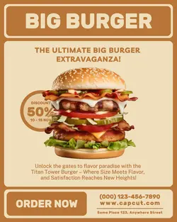 big burger extravaganza instagram post