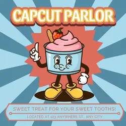 Capcut Parlor Food Promotion Poster