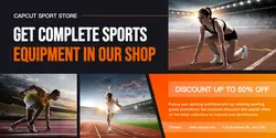 Sports Equipment Promotion LinkedIn Company Banner