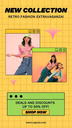Black Friday Retro Fashion Promotion