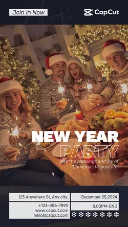 New Year Food banquet Invitation letter Minimalis