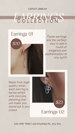 Fashion Earrings Product Display Instagram Story