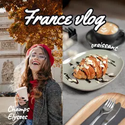Cute Style Travel Vlog Youtube Thumbnail 1:1