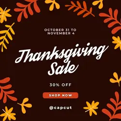Simple Thanksgiving Sale Template